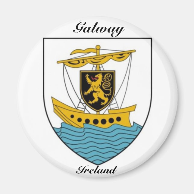 Galway Ireland antique ship coat of arms Magnet (Front)