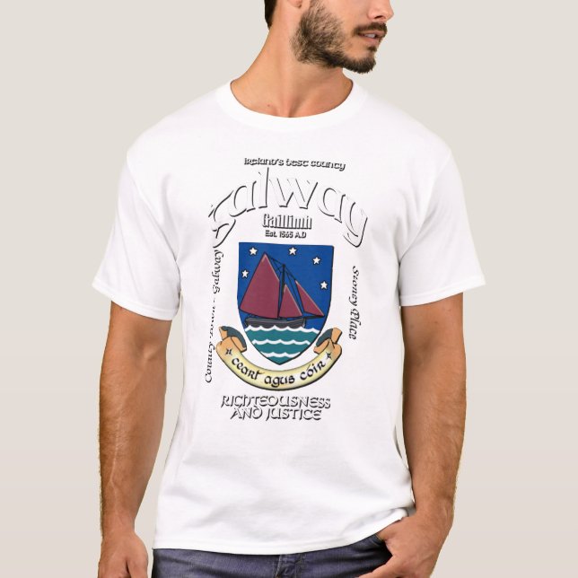 Galway Ireland Crest T-Shirt (Front)