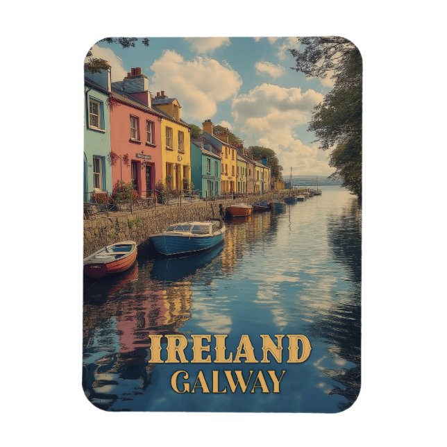 Galway Ireland Retro Irish Landmark  Magnet (Vertical)