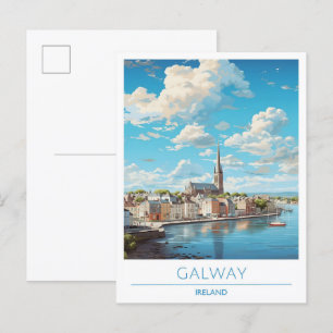 Galway Ireland Vintage Travel Postcard