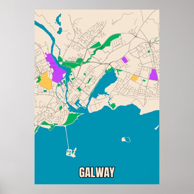 Galway Map Poster (Front)
