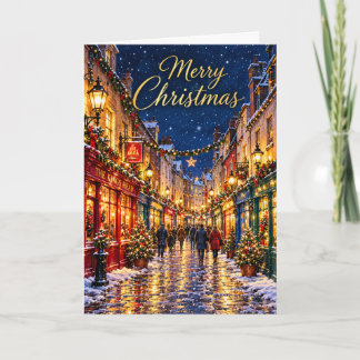 Galway Snowy Christmas Evening Holiday Card