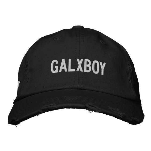 "GALXBOY: Cosmic Couture - Shop Luxurious GALXBOY  Embroidered Hat (Front)