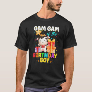 Gam Gam Of The Birthday Boy Cow Farm Animals Famil T-Shirt