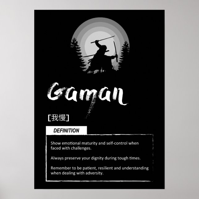 Gaman - Japanese Concept For Success Poster (Front)