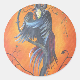 Gamaun The Prophetic Bird With Ruffled Feathers Classic Round Sticker