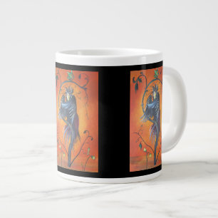 Gamaun The Prophetic Bird With Ruffled Feathers Large Coffee Mug