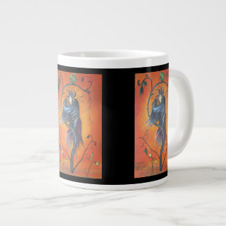 Gamaun The Prophetic Bird With Ruffled Feathers Large Coffee Mug