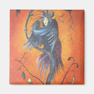 Gamaun The Prophetic Bird With Ruffled Feathers Magnet