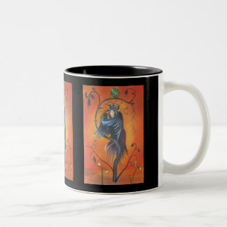 Gamaun The Prophetic Bird With Ruffled Feathers Two-Tone Coffee Mug
