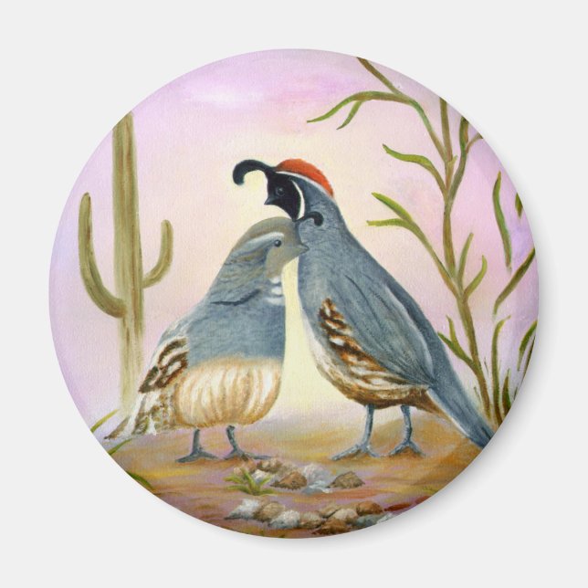Gambel Quails Magnet (Front)