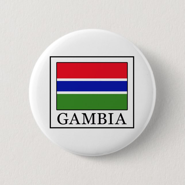 Gambia 6 Cm Round Badge (Front)