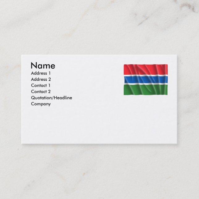 GAMBIA BUSINESS CARD (Front)