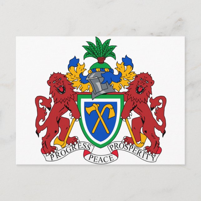 Gambia Coat of Arms Postcard (Front)