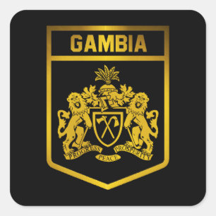 Gambia Emblem Square Sticker