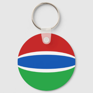 Gambia Fisheye Flag Keychain