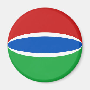 Gambia Fisheye Flag Magnet