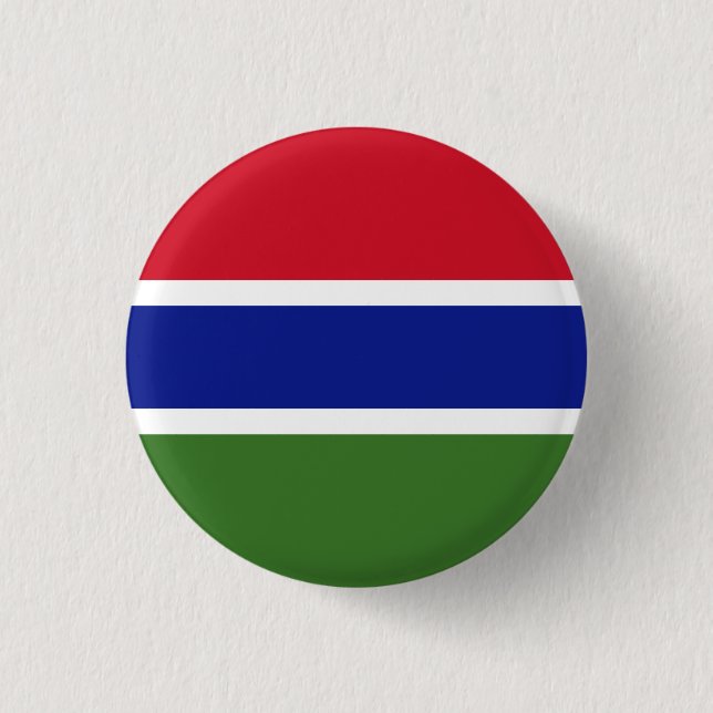 Gambia Flag 3 Cm Round Badge (Front)