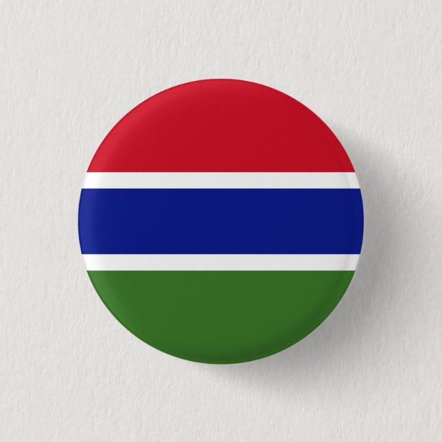 Gambia Flag 3 Cm Round Badge (Front)