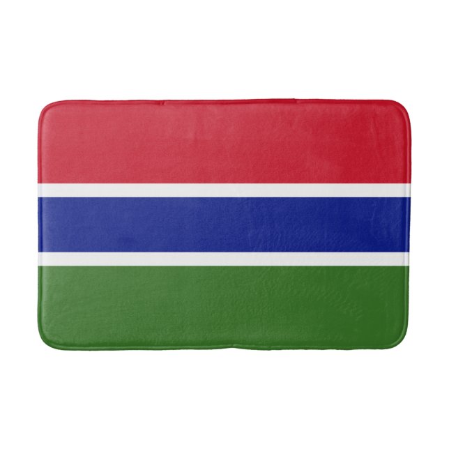Gambia Flag Bath Mat (Front)