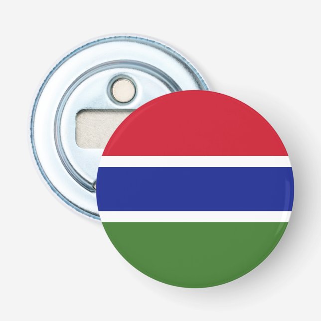 Gambia Flag Bottle Opener (Front)