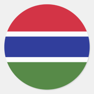 Gambia Flag Classic Round Sticker