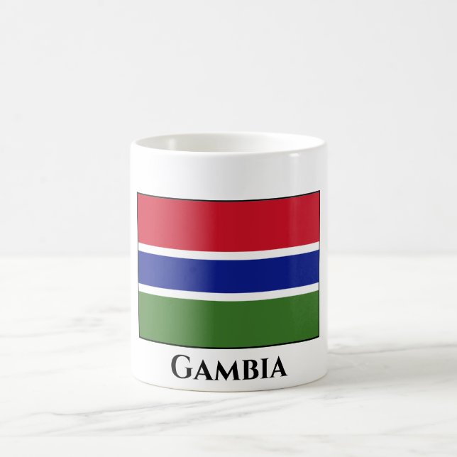 Gambia Flag Coffee Mug (Center)