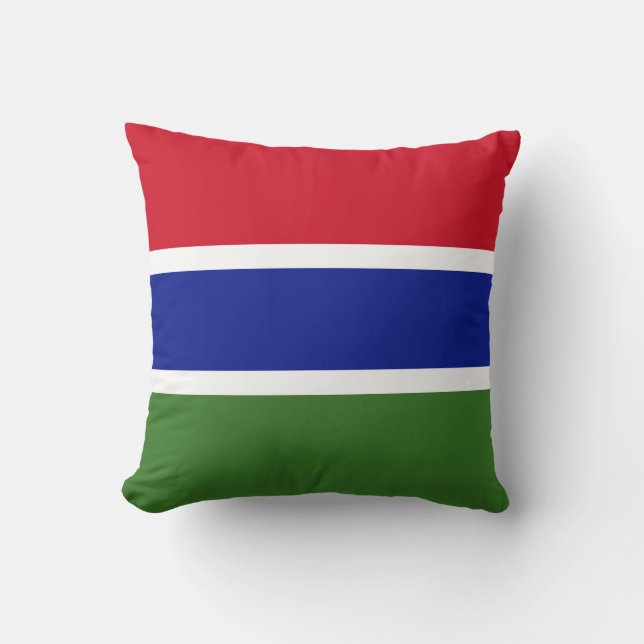 Gambia Flag Cushion (Front)