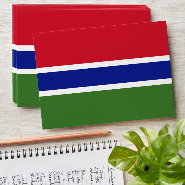 Gambia flag envelope (Stacked)