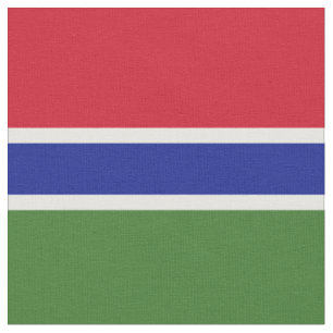 Gambia flag fabric