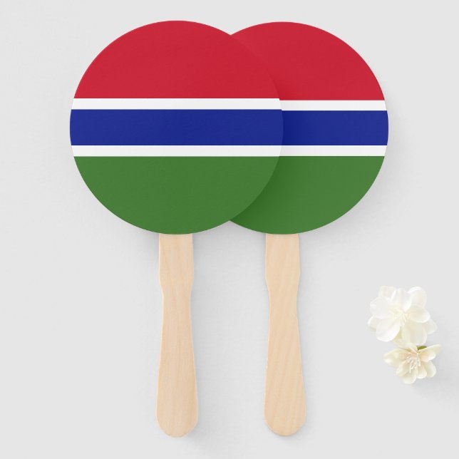Gambia flag hand fan (Front and Back)