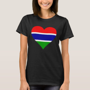 Gambia Flag Heart Gambia Gifts Love Gambia T-Shirt