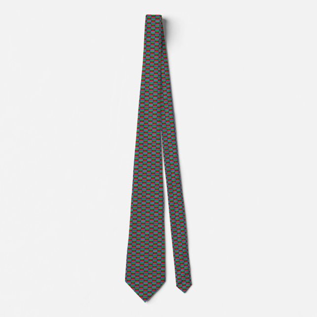 Gambia Flag Honeycomb Tie (Front)