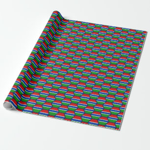 Gambia Flag Honeycomb Wrapping Paper