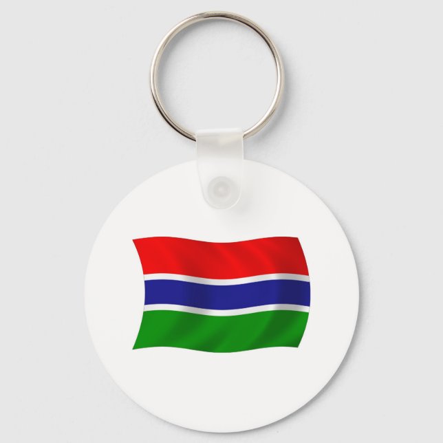 Gambia Flag Keychain (Front)