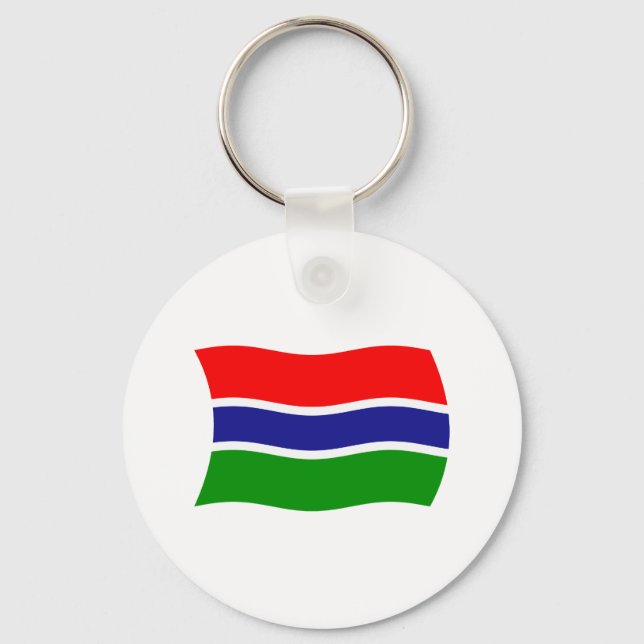 Gambia Flag Keychain (Front)
