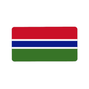 Gambia flag label