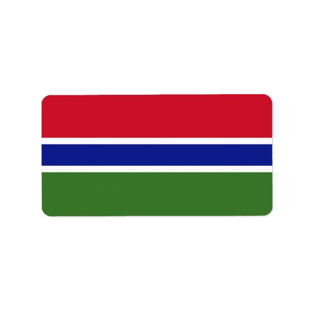 Gambia flag label (Front)