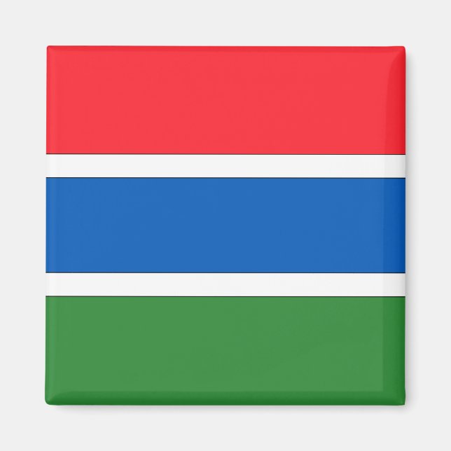 Gambia Flag Magnet (Front)