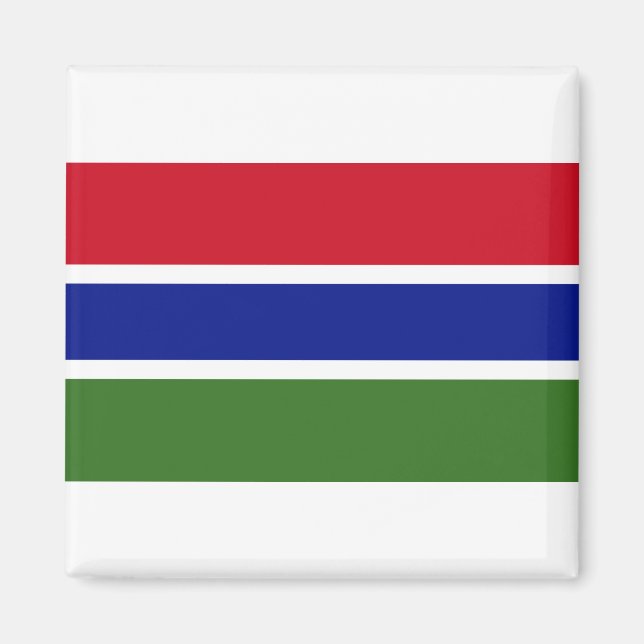 Gambia Flag Magnet (Front)