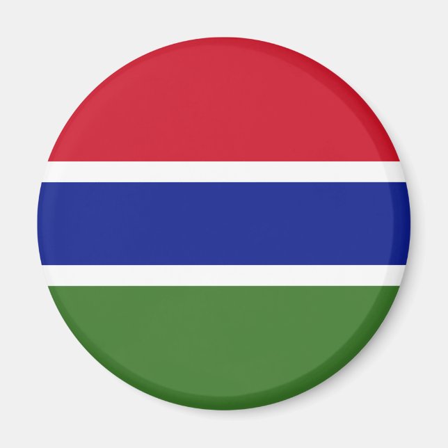 Gambia Flag Magnet (Front)