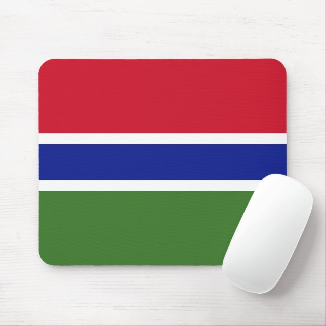 Gambia flag mouse mat (With Mouse)