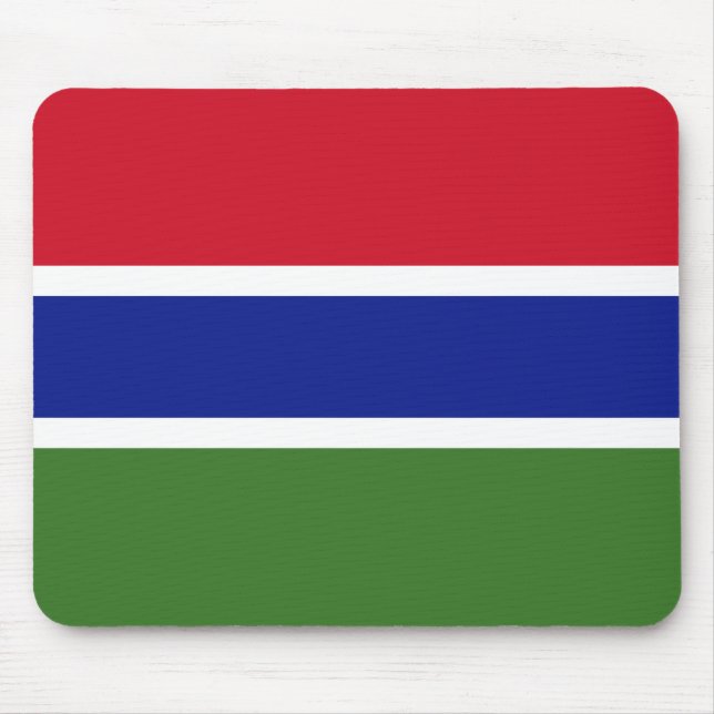 Gambia Flag Mouse Mat (Front)