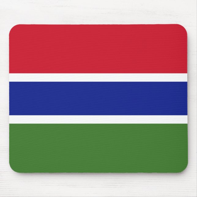 Gambia Flag Mouse Mat (Front)