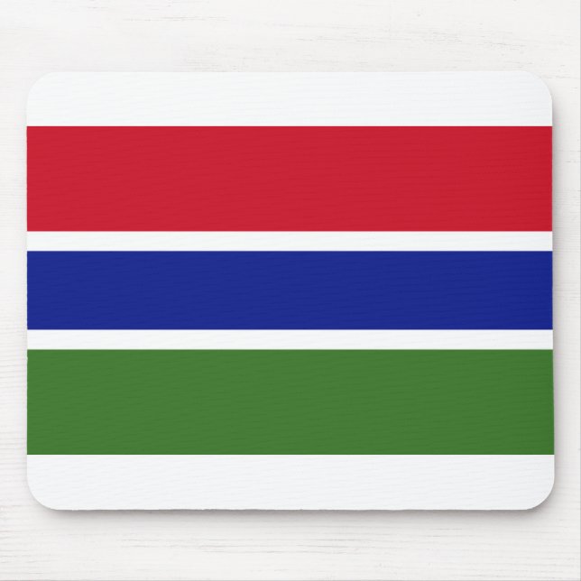 Gambia Flag Mouse Mat (Front)
