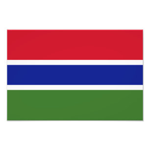 Gambia Flag Photo Print