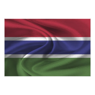 Gambia Flag Photo Print