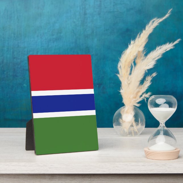 Gambia flag plaque (Side)