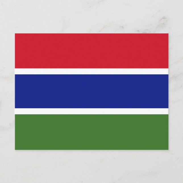 Gambia Flag Postcard (Front)