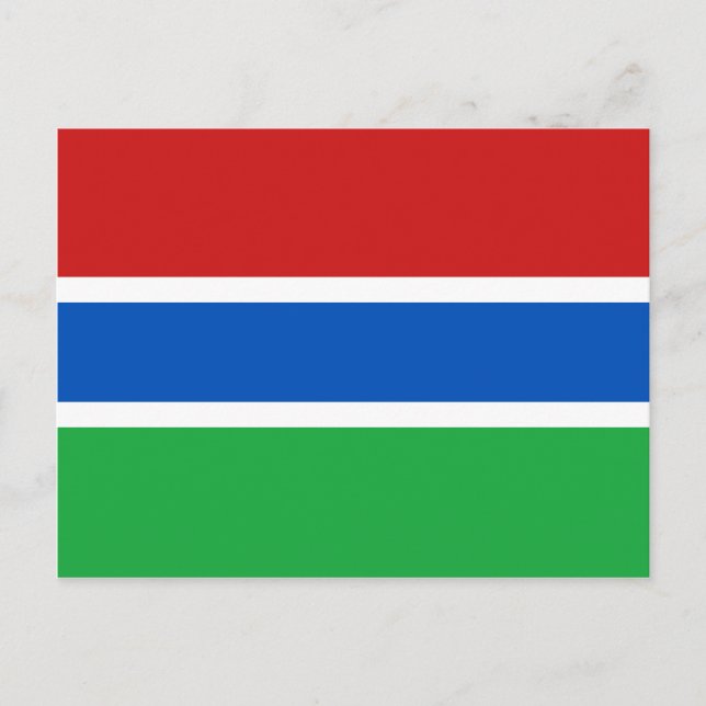 Gambia Flag Postcard (Front)